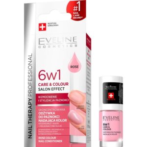 Tratament profesional Care & Colour Nail Therapy 6ÎN1 - Rose, 5 ml -Eveline Cosmetics